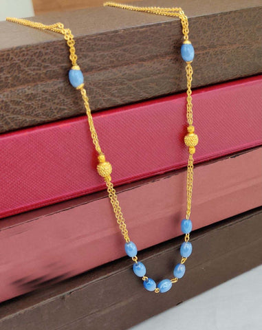 GOLDEN PEARLS AND BEADS NECKLACE